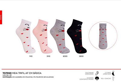 Meia Feminina Trifil com desenho TO7050