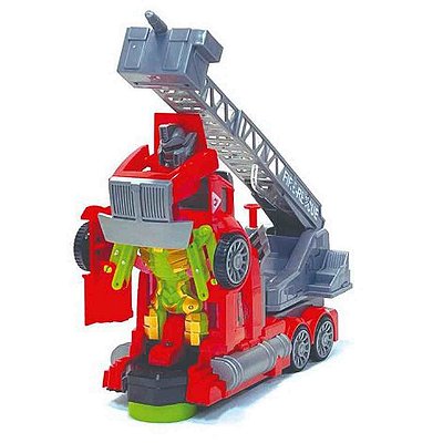 Caminhão Bombeiro Vira Robo 17792 Nettoy