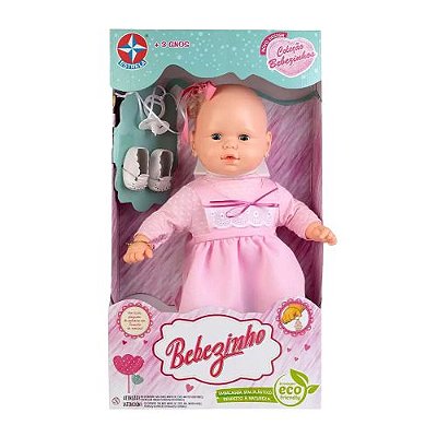 Boneca Bebezinho Vestido Rosa 062 Estrela