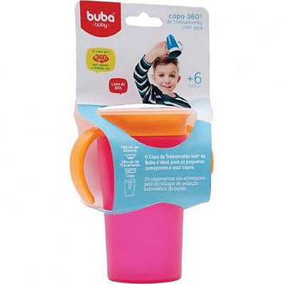 Buba Copo Com Alça De Treinamento 360 Rosa