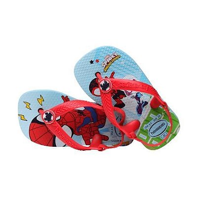 Chinelo Havaianas Baby Marvel Azul/Vermelho