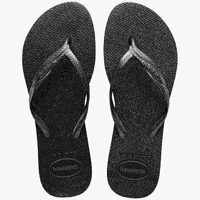 Chinelo Havaianas Fantasia Gloss Preto