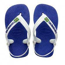 Chinelo Havaianas Baby Brasil Logo Azul Naval
