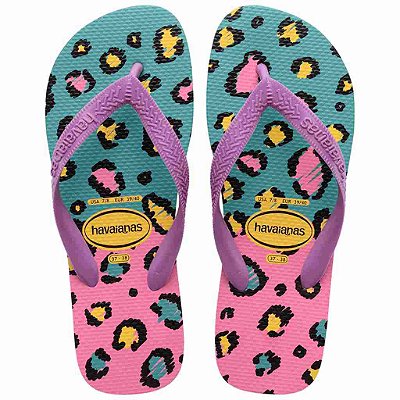 Chinelo Havaianas Top Animals Rosa/Cristal