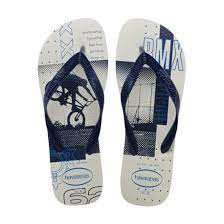 Chinelo Havaianas Top Athletic Branco/Marinho