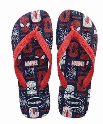 Chinelo Havaianas Top Marvel Logomania Marinho