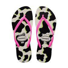Chinelo Havaianas Kids Slim Animals Branco/Rosa Flux