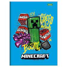 Caderno CD 80f Brochura Minecraft Foroni