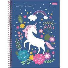 Caderno CD 1x1 Esp Unicornio 80f Foroni