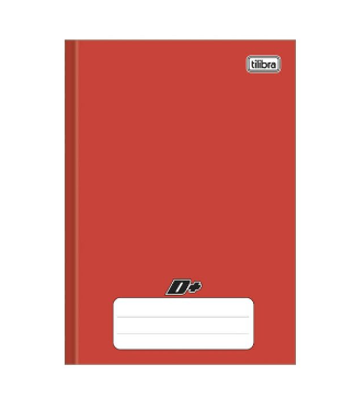 Caderno 1/4 48F Broch. D+ Vermelho 116696 Tilibra