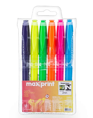 Marca Texto Lumis- 6 cores- Maxprint