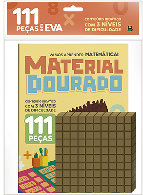 Aprenda em Casa Livro-Kit Material Dourado EVA