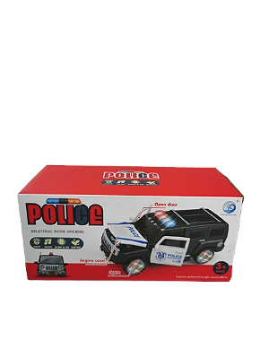 CARRINHO POLICIA BATE VOLTA GIRA COM LUZ E SOM 19CM IMCOL