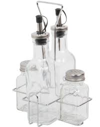 GALHETEIRO VIDRO/INOX 5PCS 4176 IMCOL