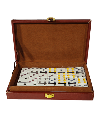 JOGO DE DOMINÓ COM ESTOJO EM MADEIRA - IMCOL TOYS