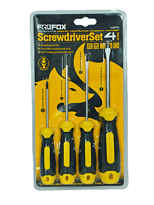 JOGO DE CHAVE DE FENDA /PHILIPS 4 PEÇAS - IMCOL