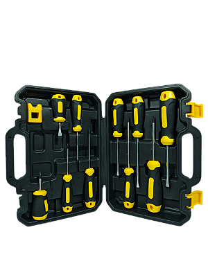 MALETA DE CHAVES DE FENDA/PHILIPS 11 PEÇAS COM MAGNETIZADOR