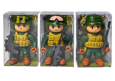 MINI BONECO SOLDADO SPECIAL TEAM 8CM - IMCOL