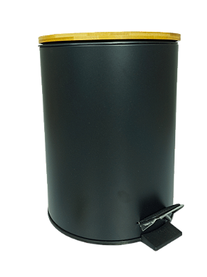 LIXEIRA INOX/BAMBU COM PEDAL 5LT - IMCOL