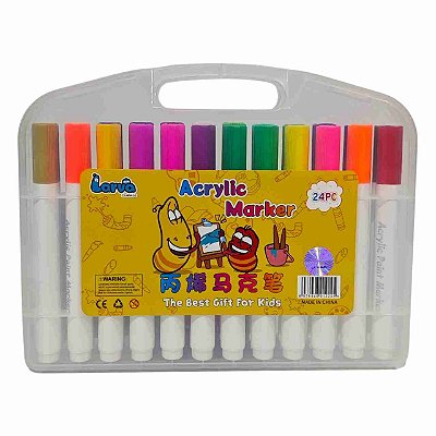 MARCADOR ARTISTICO ESTOJO C/24 ACRILIC MARKER - IMCOL