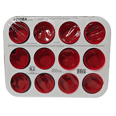 FORMA P.QUEIJO/CUPCAKE RET.C/SILIC.P/12 35X26CM - IMCOL