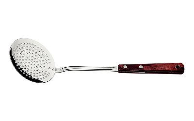 Escumadeira c/m Lâmina em Aço Inox e Cabo em Madeira - Tramontina