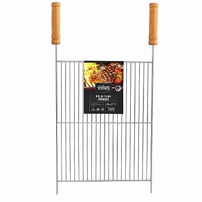 GRELHA PLANA CROMADO 40X50 GR0152 GRILAZER