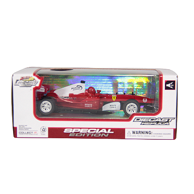 CARRINHO METAL FORMULA 1 C/SOM 13.5CM IMCOL TOYS 258257