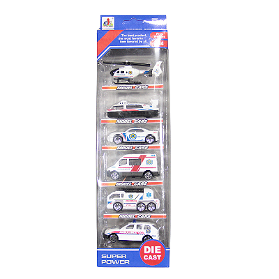 CARRINHO METAL AMBULANCE 6.5CM C/6P IMCOL TOYS SORTIDO