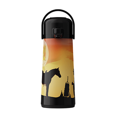 GARRAFA TERMICA 1,8L INVICTA DECORADA GAUCHO 9718