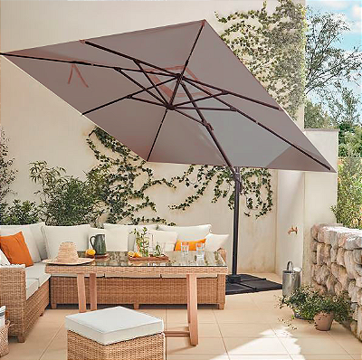 Guarda sol ombrelone suspenso 3M 360º alumínio 1015 Imcol