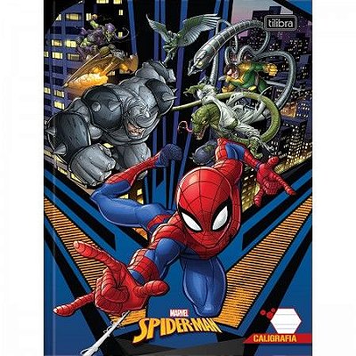 Caderno capa dura 1/4 caligrafia spider man 40 Folhas Tilibra