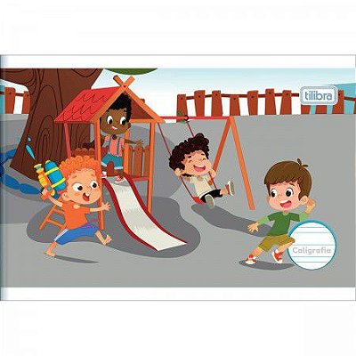 Caderno de caligrafia horizontal brochura capa dura sapeca 40F Tilibra