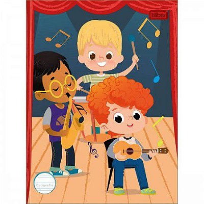 Caderno de caligrafia brochura capa dura sapeca 1/1 40F Tilibra