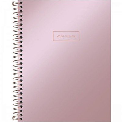 Caderno espiral capa dura 1/1 West Village Metalizado 80F Tilibra