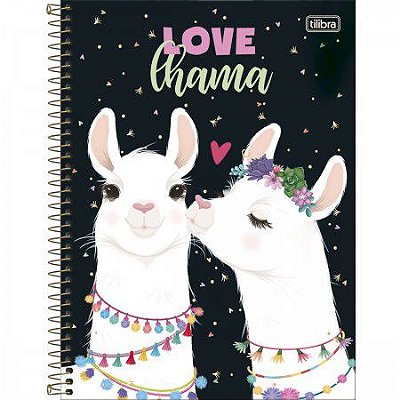 Caderno espiral capa dura 1/1 hello 80F Tilibra