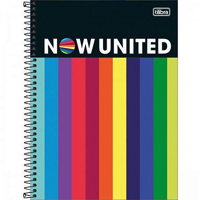 Caderno espiral capa dura 1/1 now united 80F Tilibra