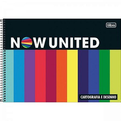 Caderno de cartografia e desenho espiral capa dura now united 80F Tilibra