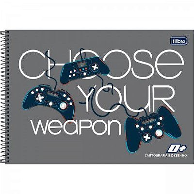 Caderno de cartografia e desenho espiral capa dura D+ masculino 96F Tilibra