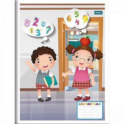 Caderno brochura capa flexível 1/4 40F aritmética pedagógica Foroni