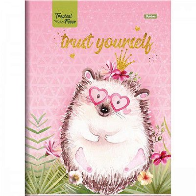 Caderno capa dura 1/4 brochura tropical 96F Foroni