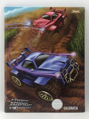 Caderno capa dura 1/1 caligrafia cross racing 40F Foroni