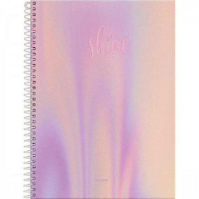 Caderno capa dura espiral 1/1 80F Shine Foroni