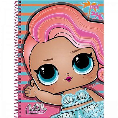 Caderno capa dura espiral 1/1 96F lol Foroni