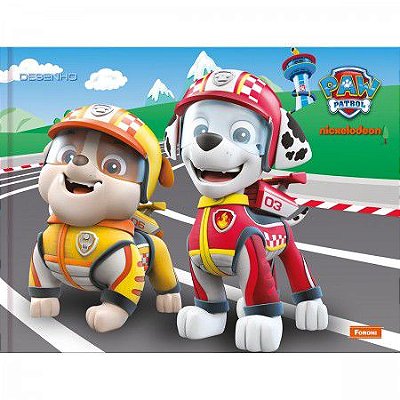 Caderno de desenho e cartografia capa dura 40F patrulha canina Foroni