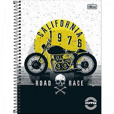 Caderno capa dura espiral 1/1 80F Pepper Masculino Tilibra