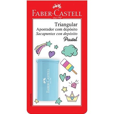 Apontador C/ Deposito Triangular Tons Pasteis Sortido Faber