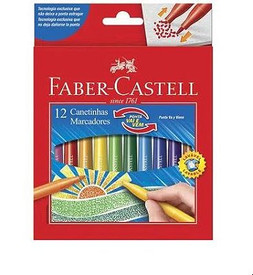 Caneta hidrográfica vai e vem C/12 Faber