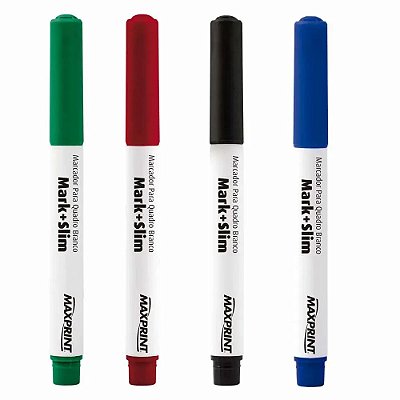 Pincel p/quadro branco slim sortido Unidade Maxprint