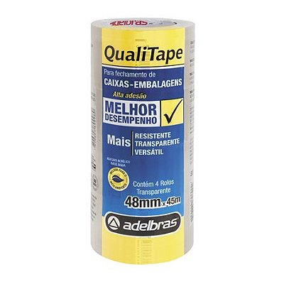 Fita qualitape 48X45 transparente un Adelbras